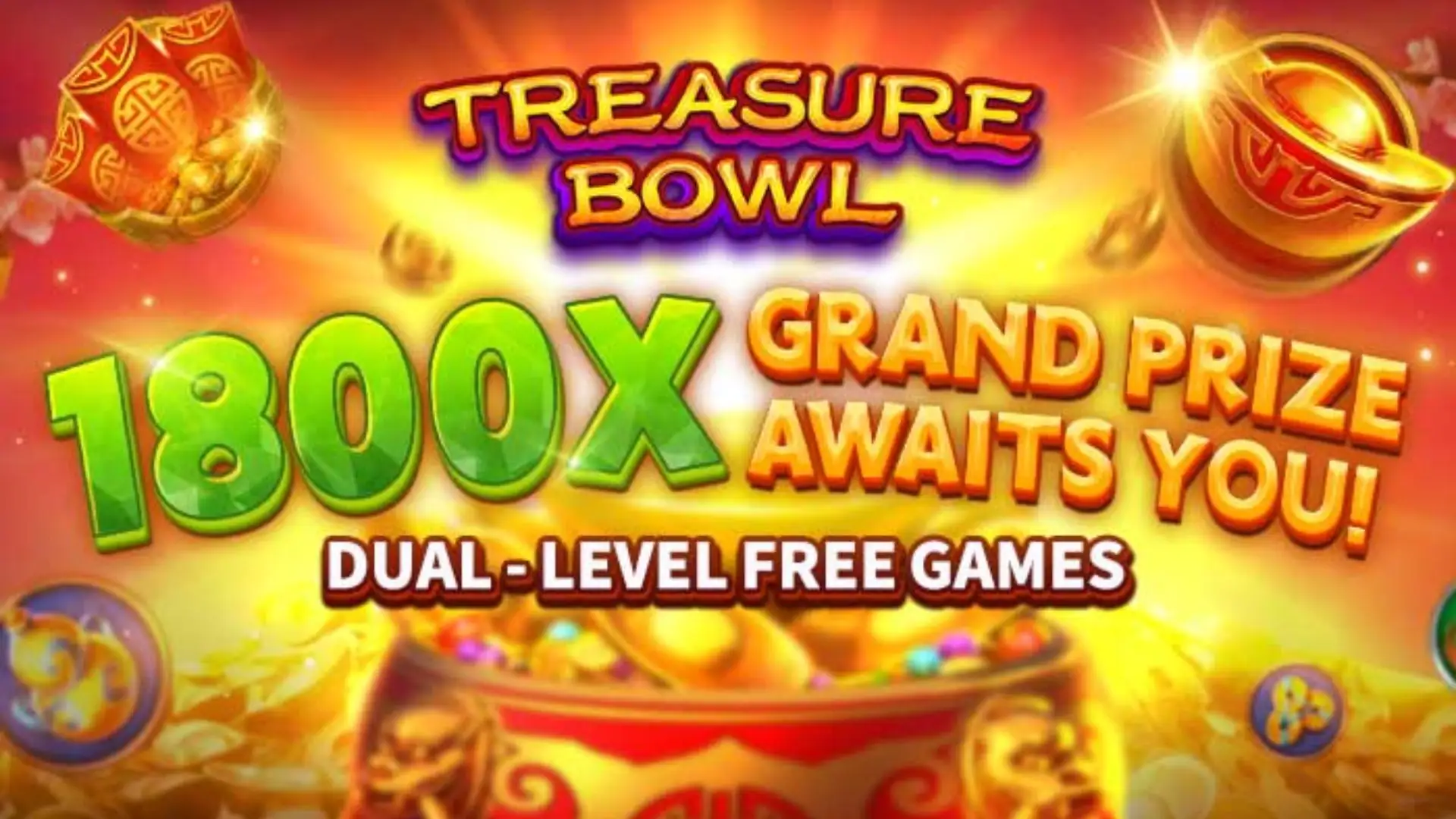 Multiplicadores Treasure Bowl 7ff - 7777x Máximo com Tigela Dourada
